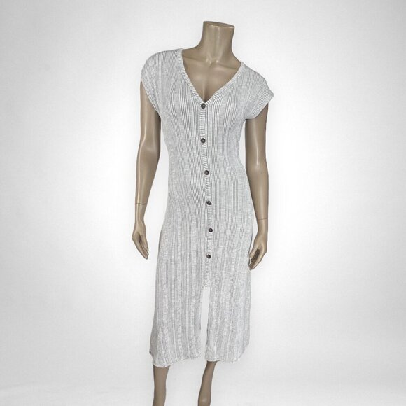CAUTION TO THE WIND Gray Midi Bodycon Dress M - Picture 1 of 9